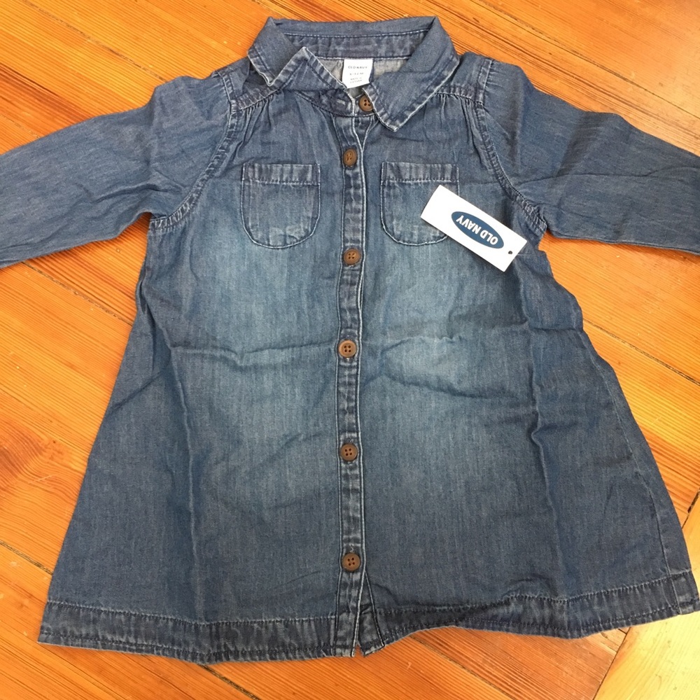 NWT Old Navy blue denim dress 6-12 months